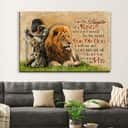 Warrior Woman And Lion I Am The Daughter Of A King Who Is Not Moved By The World Canvas Wall Art