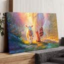 Jesus Walking With Lamb Christian Religious Canvas Wall Art Jesus Walking With Lamb Christian Religious Canvas Wall Art