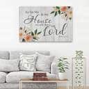 Floral Joshua 24:15 As For Me And My House We Will Serve The Lord Canvas Wall Art Floral Joshua 24:15 As For Me And My House We Will Serve The Lord Canvas Wall Art