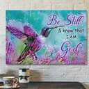 Be Still & Know That I Am God Hummingbird Canvas Wall Art