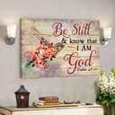 Be Still & Know That I Am God Hummingbird And Rose Canvas Wall Art Be Still & Know That I Am God Hummingbird And Rose Canvas Wall Art