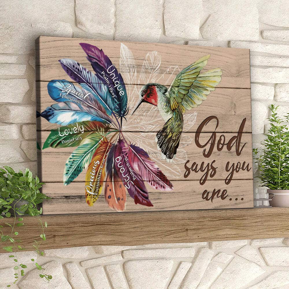 Hummingbirds God Says You Are Canvas Wall Art Hummingbirds God Says You Are Canvas Wall Art