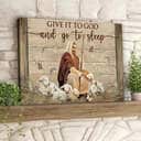 Lamb - Give It To God And Go To Sleep Canvas Wall Art Lamb - Give It To God And Go To Sleep Canvas Wall Art