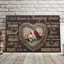 I Still Believe In Amazing Grace Cardinal Bird Canvas Wall Art