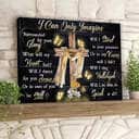 Christian I Can Only Imagine Canvas Wall Art Cross And Butterfly