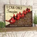 I Can Only I Magine Cardinal Bird Canvas Wall Art