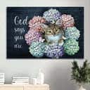 Amazing Cat Colorful God Says You Are Canvas Wall Art Amazing Cat Colorful God Says You Are Canvas Wall Art
