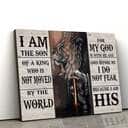 Lion And Warrior I Am The Son Of A King Who Is Not Moved Canvas Wall Art