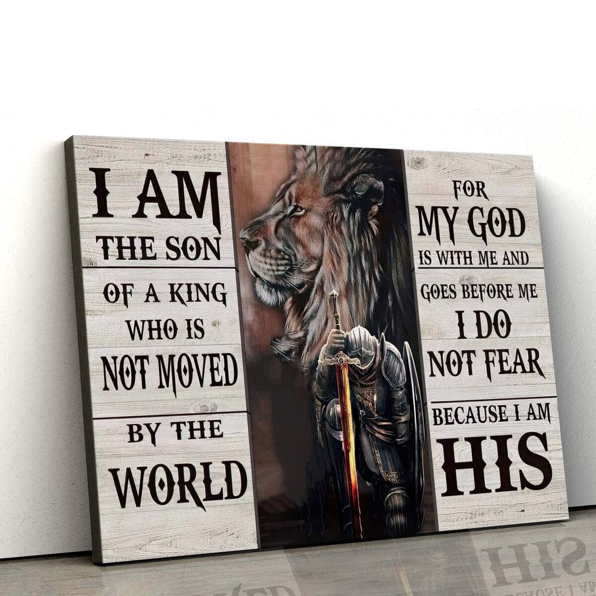 Lion And Warrior I Am The Son Of A King Who Is Not Moved Canvas Wall Art Lion And Warrior I Am The Son Of A King Who Is Not Moved Canvas Wall Art