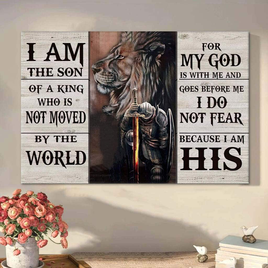 Lion And Warrior I Am The Son Of A King Who Is Not Moved Canvas Wall Art Lion And Warrior I Am The Son Of A King Who Is Not Moved Canvas Wall Art