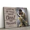 Christian Warrior I Can Do All Things Through Christ Philippians 4:13 Canvas Wall Art