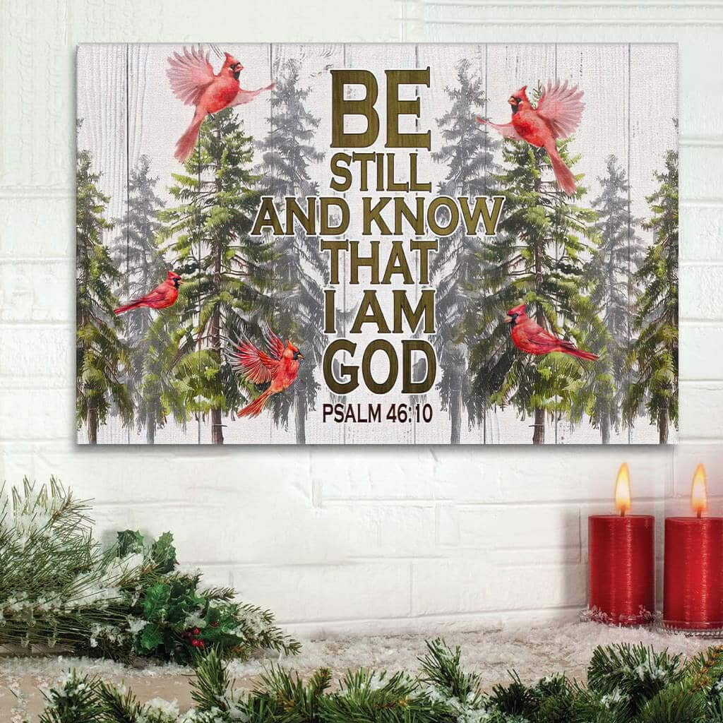 Be Still And Know That I Am God Christmas Canvas Wall Art