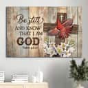 Red Cardinal Be Still And Know That I Am God Canvas Wall Art Red Cardinal Be Still And Know That I Am God Canvas Wall Art