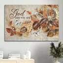 Autumn Leaves God Says You Are Canvas Wall Art