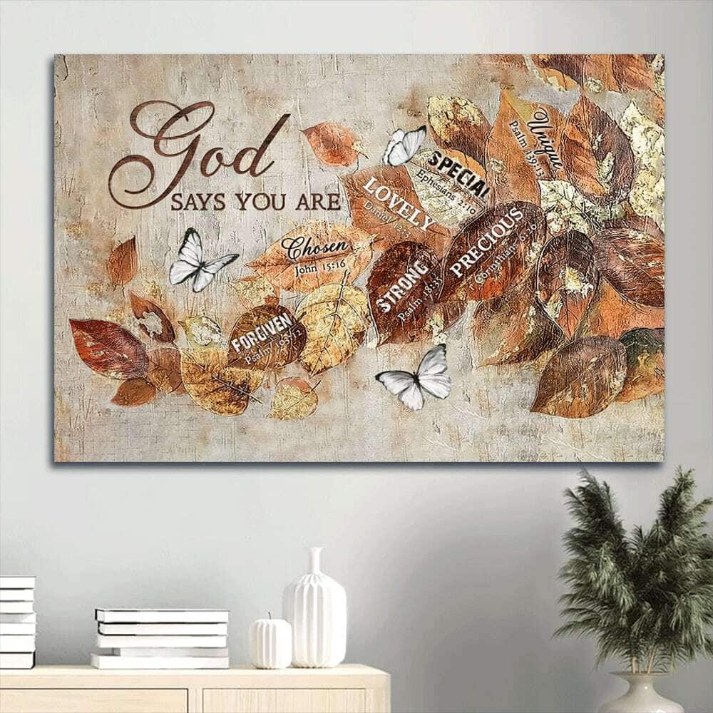 Autumn Leaves God Says You Are Canvas Wall Art Autumn Leaves God Says You Are Canvas Wall Art