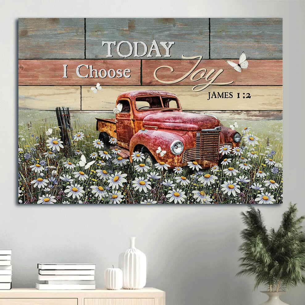 Daisy Field James 1:2 Today I Choose Joy Canvas Wall Art Daisy Field James 1:2 Today I Choose Joy Canvas Wall Art