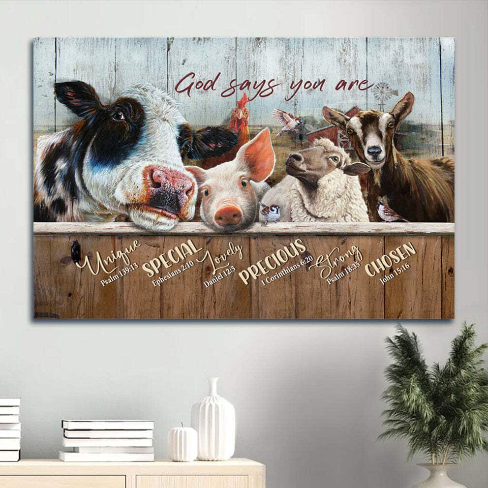 Dairy Cow God Says You Are Canvas Wall Art Dairy Cow God Says You Are Canvas Wall Art