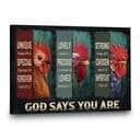 Chicken God Says You Are Canvas Wall Art Chicken God Says You Are Canvas Wall Art