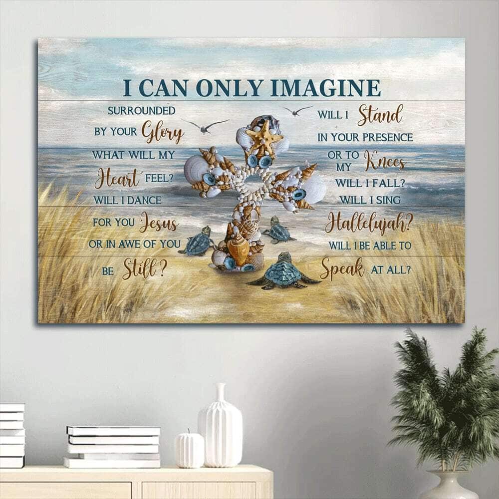 Cross Sea Turtle Seagull Beach I Can Only Imagine Canvas Wall Art Cross Sea Turtle Seagull Beach I Can Only Imagine Canvas Wall Art