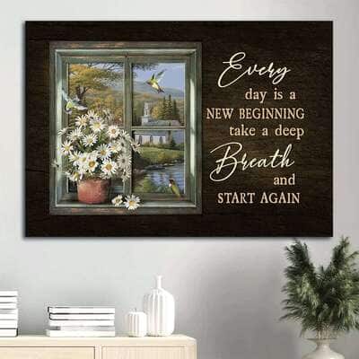 Christian Every Day Is A New Beginning Canvas Wall Art