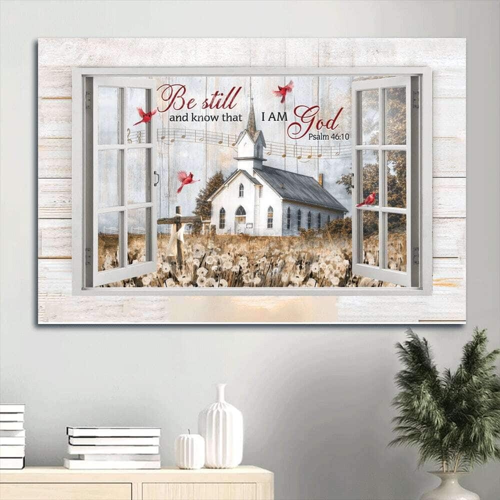 Be Still And Know That I Am God Psalm Canvas Wall Art