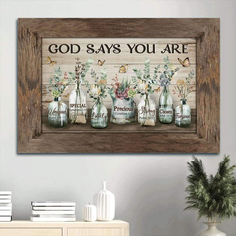 Vintage Garden God Says You Are Canvas Wall Art Vintage Garden God Says You Are Canvas Wall Art