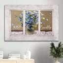 Baby Flower Vase Watercolor Butterfly White Window Just Breathe Canvas Wall Art