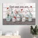 God Says You Are Unique Special Lovely Canvas Wall Art God Says You Are Unique Special Lovely Canvas Wall Art