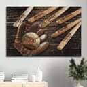 Baseball God Says You Are Christian Canvas Wall Art