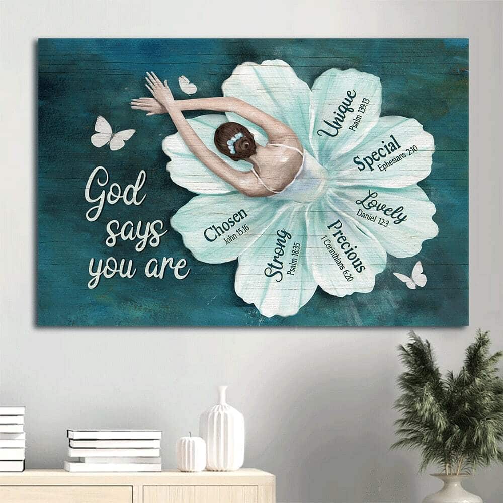 Ballerina Ballet God Says You Are Canvas Wall Art Ballerina Ballet God Says You Are Canvas Wall Art