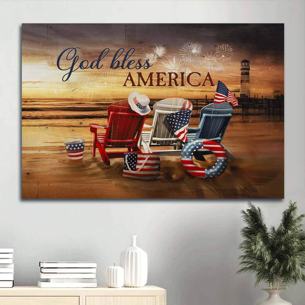 God Bless America Canvas Wall Art