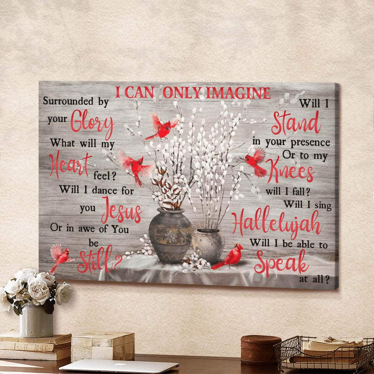 Vintage Christian I Can Only Imagine Canvas Wall Art Surrounded By Your Glory