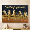 Funny Religious God Says You Are Bible Verse Canvas Wall Art