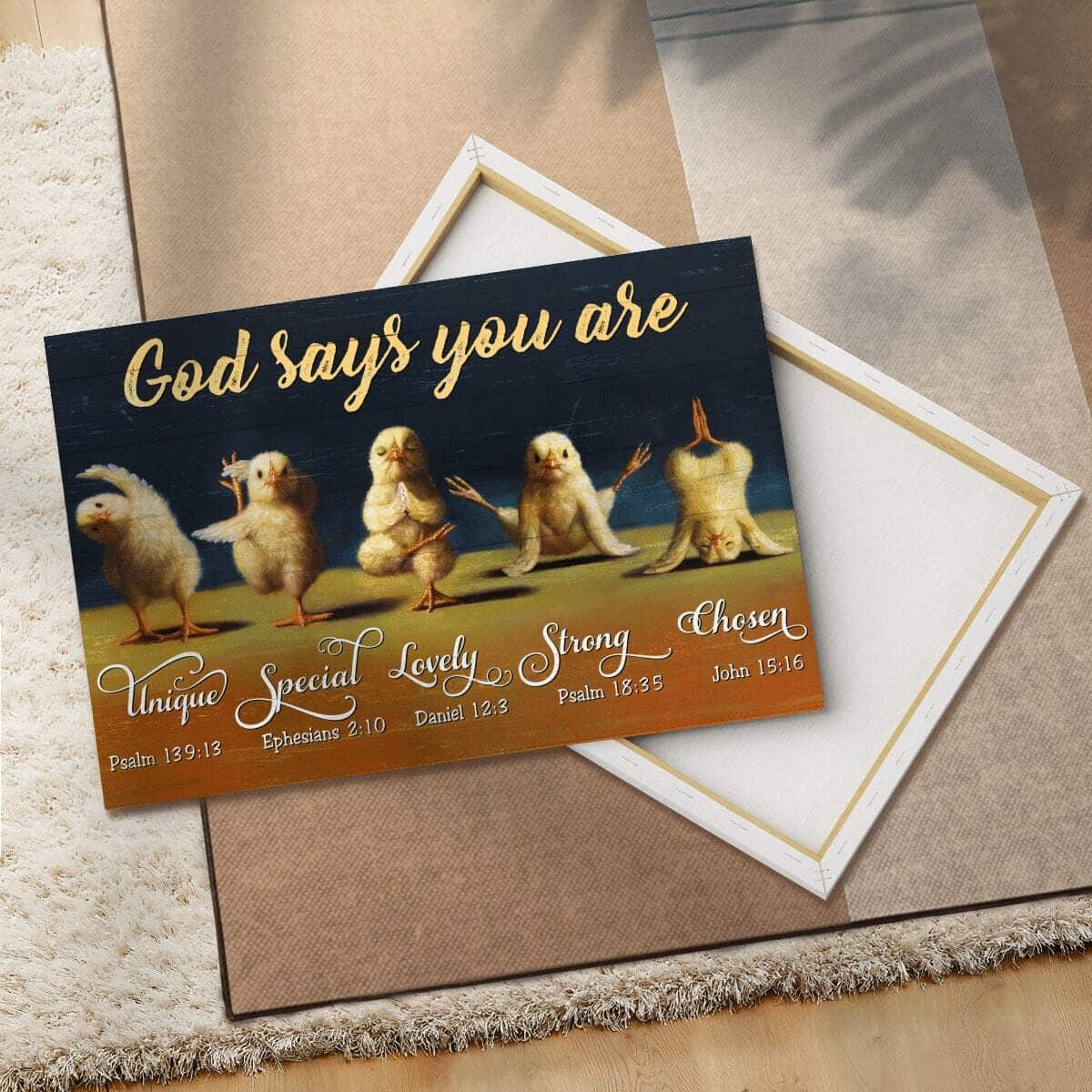 Funny Religious God Says You Are Bible Verse Canvas Wall Art Funny Religious God Says You Are Bible Verse Canvas Wall Art