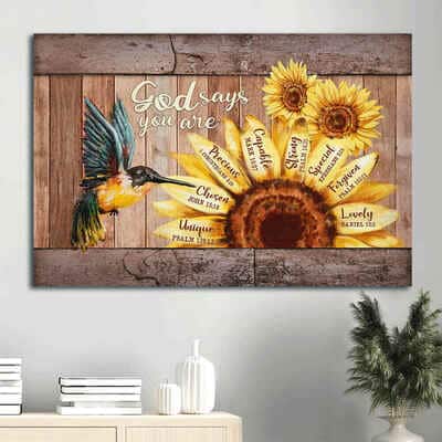 God Says You Are Unique Chosen Precious Canvas Wall Art