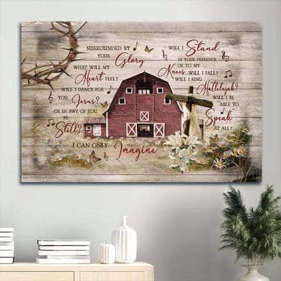 Flower Field Cross I Can Only Imagine Canvas Wall Art