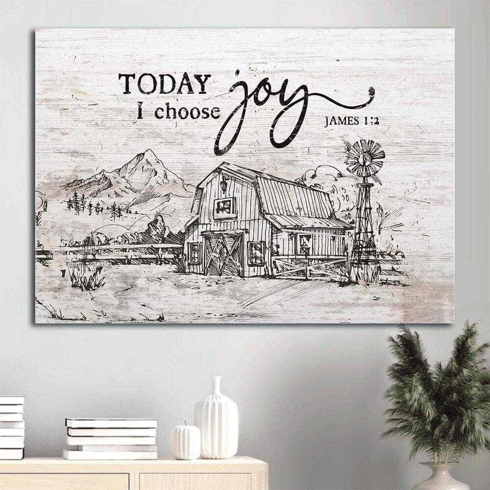 Beautiful Land Sketch Today I Choose Joy Canvas Wall Art Beautiful Land Sketch Today I Choose Joy Canvas Wall Art