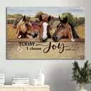 James 1:2 Horse Today I Choose Joy Canvas Wall Art James 1:2 Horse Today I Choose Joy Canvas Wall Art