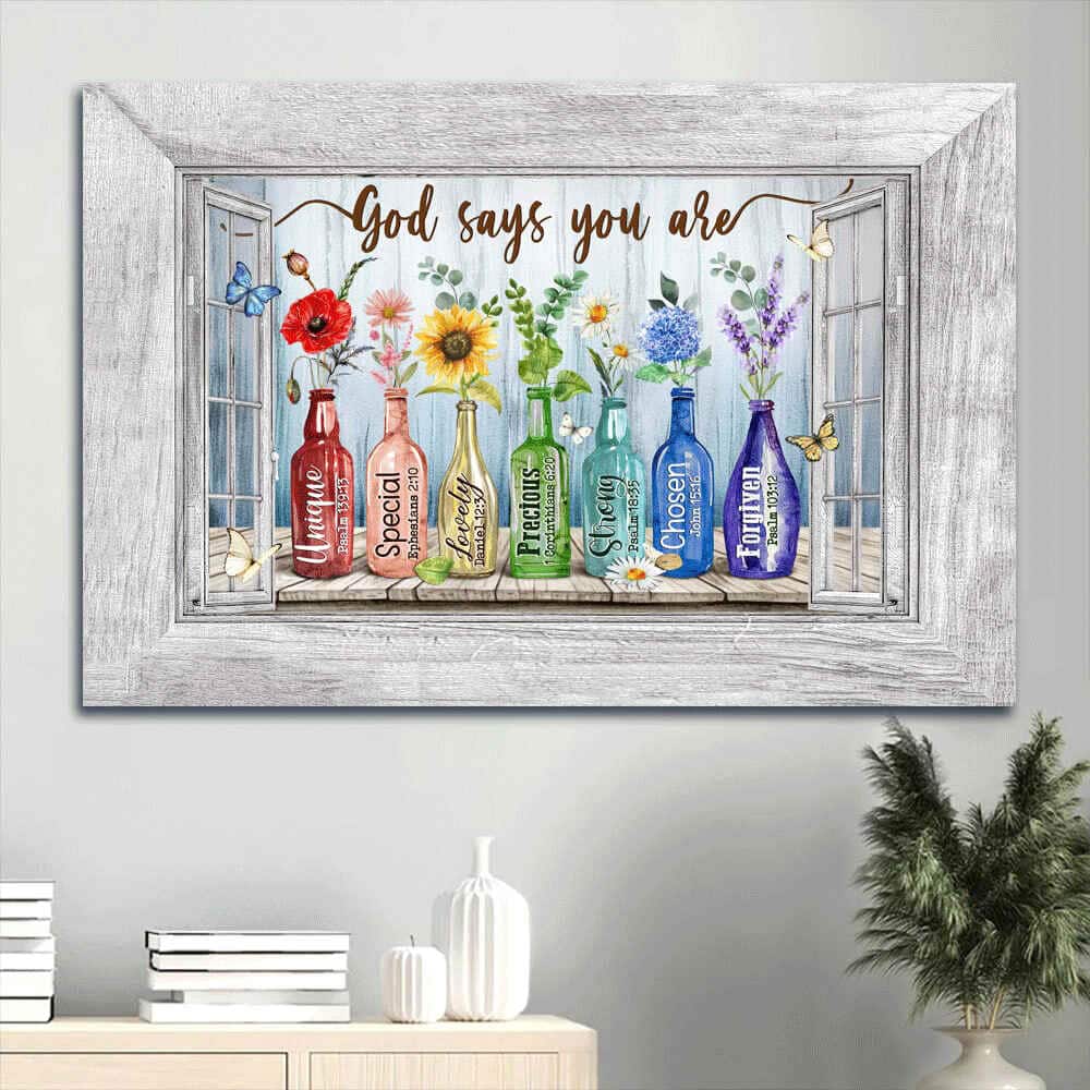 Beautiful Flowers God Says You Are Canvas Wall Art Beautiful Flowers God Says You Are Canvas Wall Art