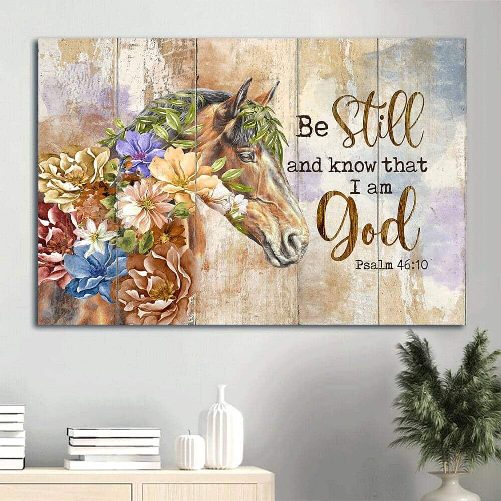 Jasmine Brown Horse Be Still And I Am God Canvas Wall Art