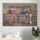 Flower Colorful Paintbrush God Says You Are Canvas Wall Art Flower Colorful Paintbrush God Says You Are Canvas Wall Art