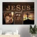 Crucifixion Of Jesus Christian Jesus Saved My Life Canvas Wall Art