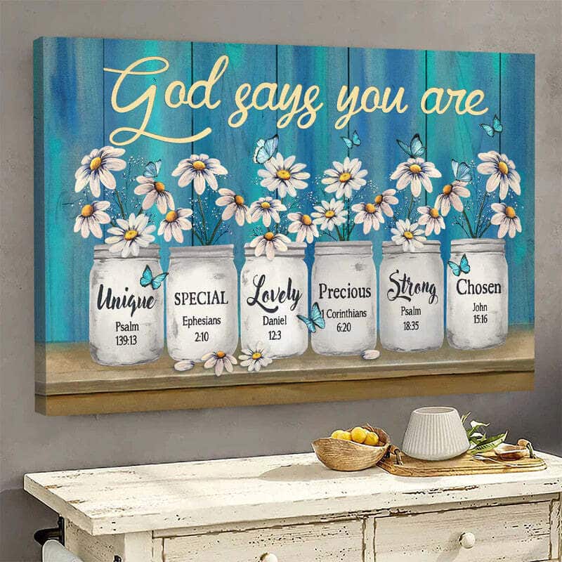 Christian God Says You Are Canvas Wall Art Unique Chosen Precious Christian God Says You Are Canvas Wall Art Unique Chosen Precious