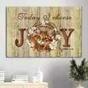 Christian Cute Cat James 1:2 Today I Choose Joy Canvas Wall Art