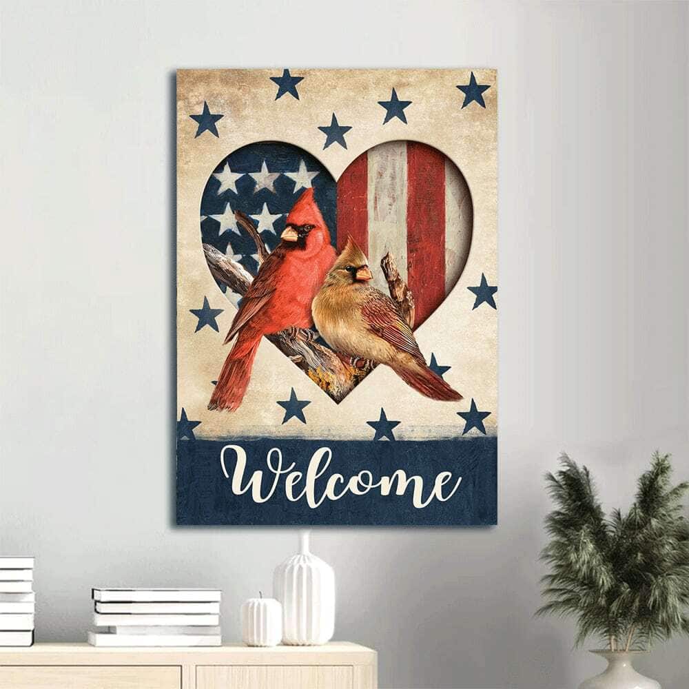 Christian Canvas Wall Art Us Flag Welcome Christian Canvas Wall Art Us Flag Welcome