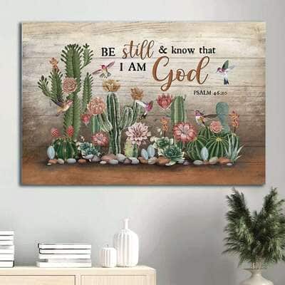 Christian Be Still & Know That I Am God Canvas Wall Art