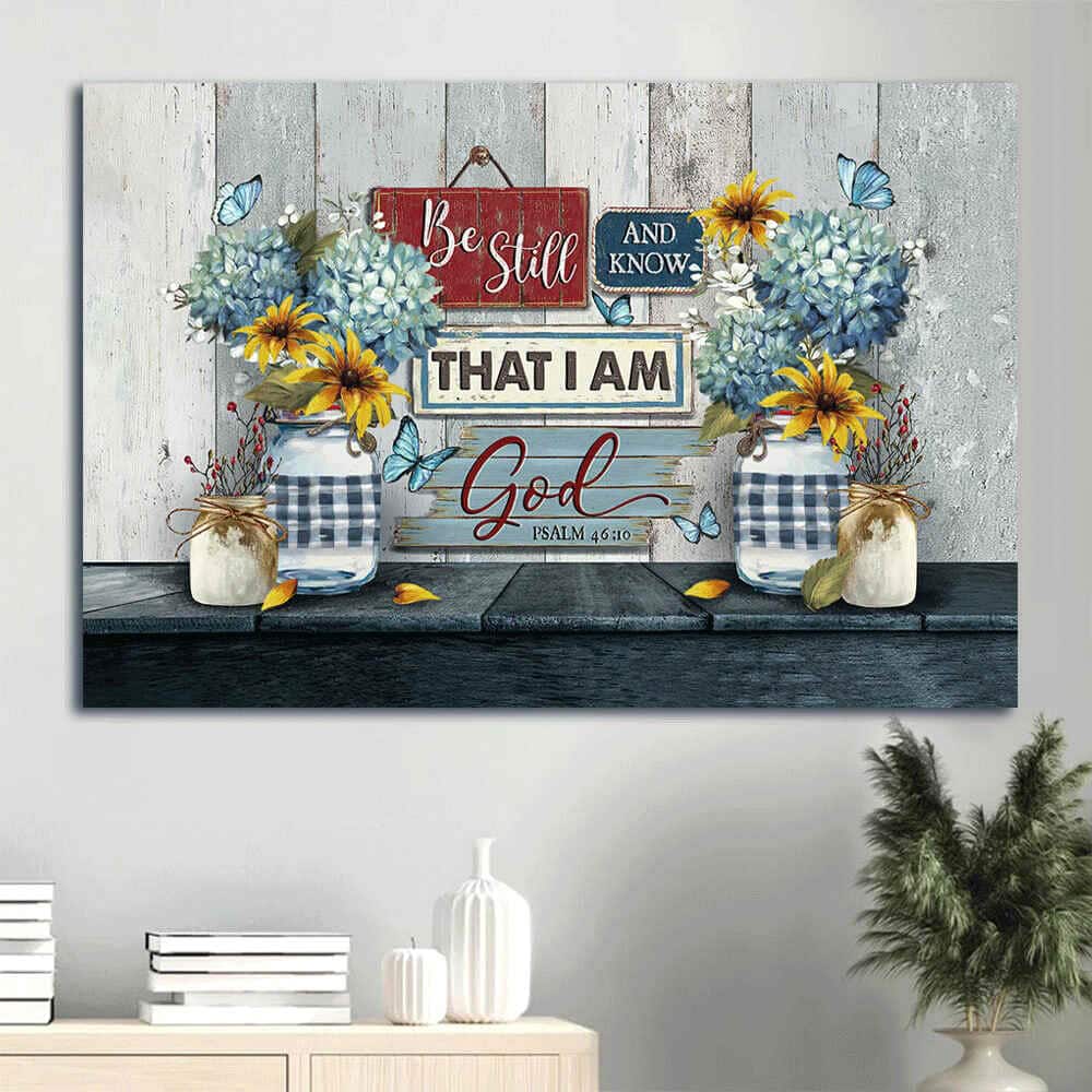 Yellow Daisy Be Still And Know That I Am God Canvas Wall Art Yellow Daisy Be Still And Know That I Am God Canvas Wall Art