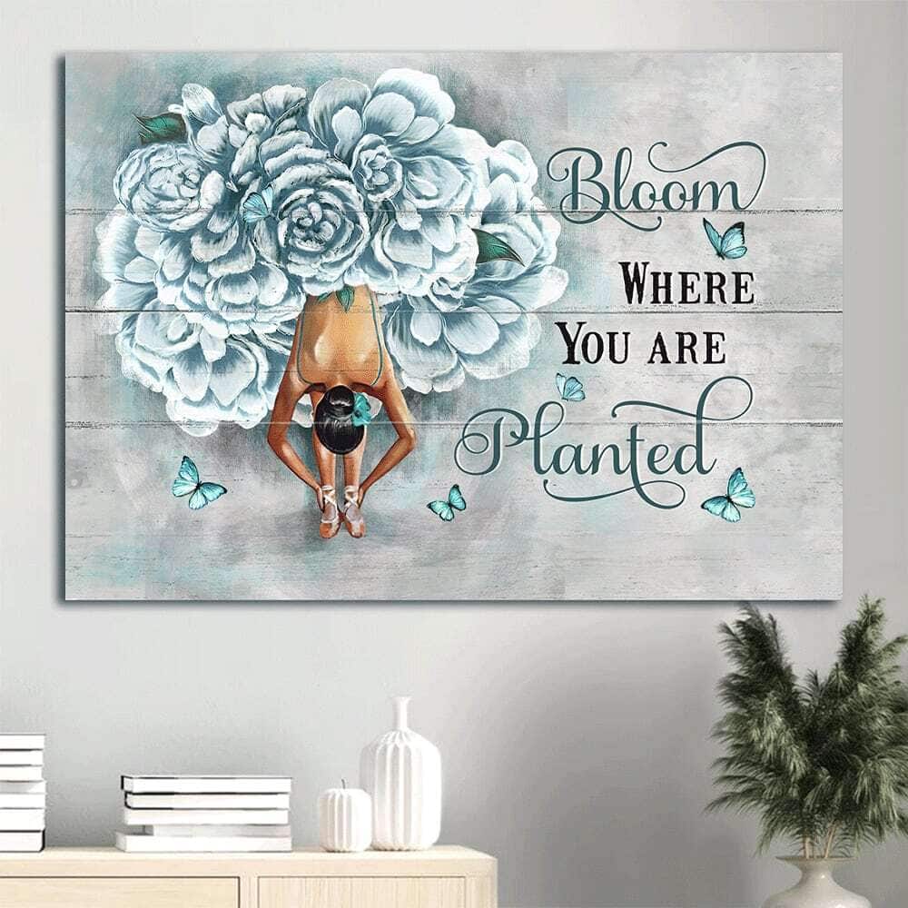 Bloom Where You Are Planted Canvas Wall Art Bloom Where You Are Planted Canvas Wall Art