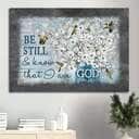Bible Verse Hummingbird Be Still & Know That I Am God Canvas Wall Art