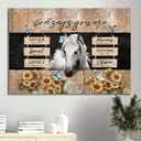 Horse Sunflower God Says You Are Canvas Wall Art Horse Sunflower God Says You Are Canvas Wall Art